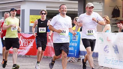 Trotz der schwierigen Wetterbedingungen hatten die Läufer sichtlich Spaß.