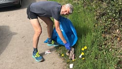 Martin beim Plogging