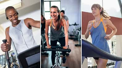 Vergleich von Crosstrainer, Indoorbike und Laufband