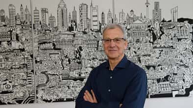 Jo Schindler, Organisator des größten Firmenlaufs in Deutschland, der J.P. Morgan Corporate Challenge in Frankfurt.