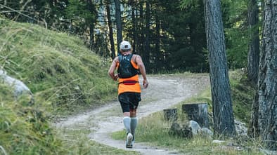 Läufer mit Trinkrucksack