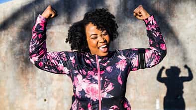 Glückliche Läuferin