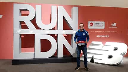Jonas Müller beim London-Marathon 2021