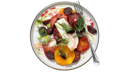 RW 11/2022 LC Läuferküche Rote Bete Baby beetroot and blood orange salad Rote Bete Blutorangen Fenchel