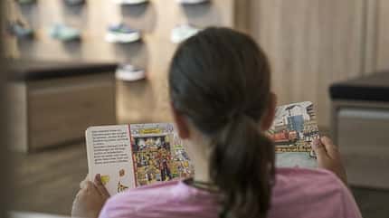 Durchdacht: Eine Leseecke für Kinder macht den Einkauf für Groß und Klein angenehm. Durchdacht: Eine Leseecke für Kinder macht den Einkauf für Groß und Klein angenehm.