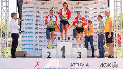 Baden-Marathon Karlsruhe 2023, Roadrunners Südbaden, Natalie Wangler, Meike Freudenreich Baden-Marathon Karlsruhe 2023