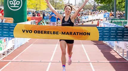 Cathleen Meyer,Elite,OberelbeMarathon2024,Ziel Oberelbe Marathon 2024