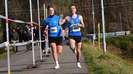 Silvesterlauf Schwaibach 2024, Roadrunners Südbaden, Jonas Müller, Felix Müller, Night Run Gengenbach Silvesterlauf Schwaibach 2024