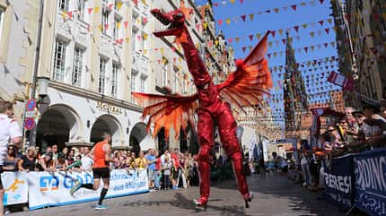 Zieleinlauf beim Münster-Marathon Zieleinlauf beim Münster-Marathon