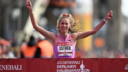 Esther Pfeiffer beim Berliner Halbmarathon 2025
