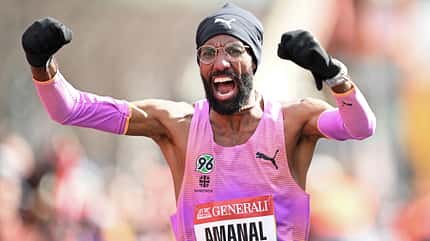 Amanal Petros beim Berliner Halbmarathon 2025