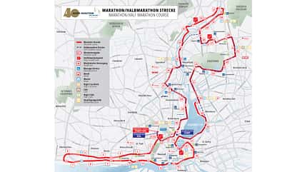 Strecken beim Hamburg-Marathon 2026 Strecken beim Hamburg-Marathon 2026