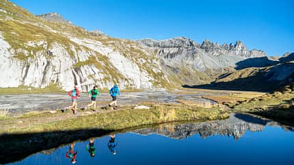 Europe,Graubuenden,Graubunden,Graubünden,Swiss Alps,Switzerland,autumn,fall,mountain,running,trail running