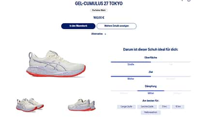 Der Asics Shoe Finder verrät dir deinen perfekten Laufschuh.