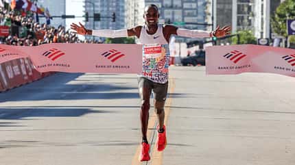 Jacob Kiplimo beim Chicago-Marathon 2025 Jacob Kiplimo