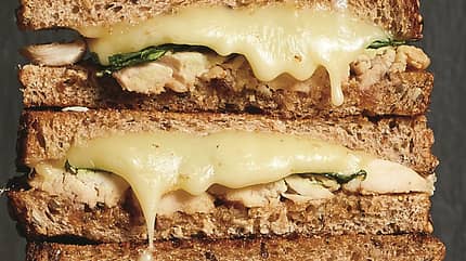 Hühnchen, Fleisch, Sandwich, Rezept, Brot, Feige Hühnchen-Feige Sandwich Rezeptbild