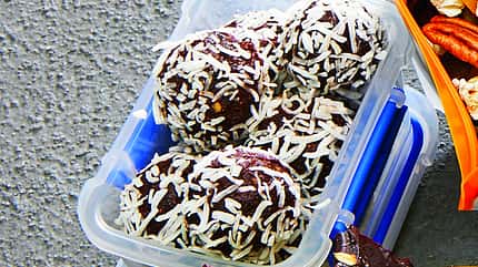 Feigen, Obst, Kugeln, Snack, Zwischenmahlzeit Snacks für unterwegs: Feigen-Bälle