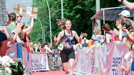 Zieleinlauf beim Berlin Triathlon Zieleinlauf beim Berlin Triathlon