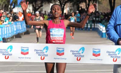 Houston-Marathon Siegerin Arage Houston-Marathon Siegerin Arage