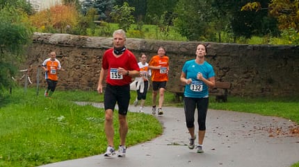 Flach und grün: Beim Döbelner Halbmarathon geht es immer entlang der Freiberger Mulde Flach und grün: Beim Döbelner Halbmarathon geht es immer entlang der Freiberger Mulde