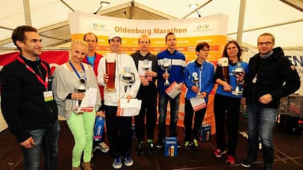 Siegerehrung beim Oldenburg-Marathon Siegerehrung beim Oldenburg-Marathon