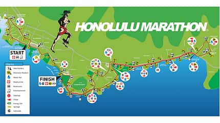 Streckenplan Honolulu Marathon Streckenplan Honolulu Marathon