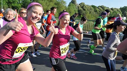 Gute Laune beim Kassel-Marathon 2014 Gute Laune beim Kassel-Marathon 2014