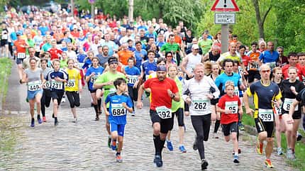 Start zum Heidelauf Start zum Heidelauf