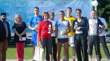Siegerehrung beim Charity Walk & Run in Groß-Gerau