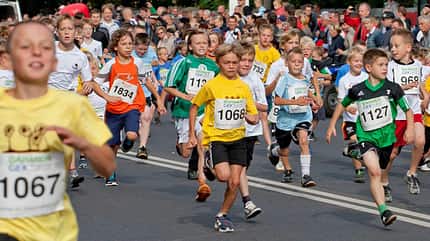 Start der Bambini beim Eberswalder Stadtlauf