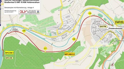 Streckenkarte zum Werner-Beisiegel-Gedächtnislauf Streckenkarte zum Werner-Beisiegel-Gedächtnislauf