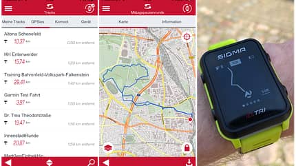 Sigma iD. TRI Navigation Um mit der Sigma iD. TRI zu navigieren, werden Strecken mittels App oder am PC auf die Uhr übertragen.