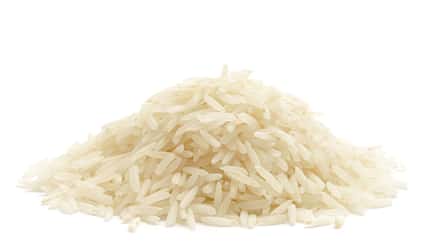 "Basmati Rice,White Background,White Rice,Nobody,Long Grain Rice,Raw,Color Image,Cut Out,Ingredient,White,Heap,Arrangement,Indoors,Studio Shot,Horizontal,Close-up,Low Angle View,Image,Cereal Plant,Rice,Isolated,Isolated On White,Food And Drink,Studio Isolated,Grain And Cereal Products" White basmati rice