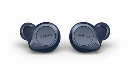 Jabra Elite Active 75t Navy_earbuds set down LB Jabra Elite Active 75t