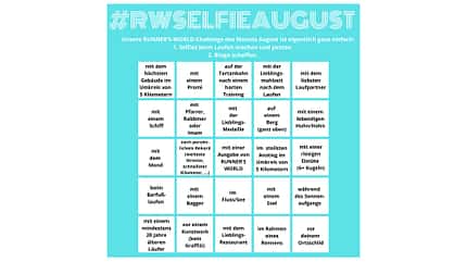 #RWSelfieAugust Bingo-Matrix