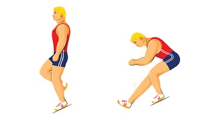 Exzentrisches Training: Kniebeuge auf einem Bein Exzentrisches Training: Kniebeuge auf einem Bein