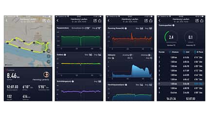 So wird ein Lauf mit der Coros Vertix in der Coros-App dargestellt.