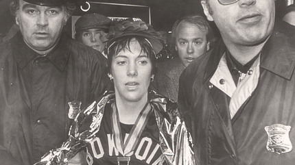 Joan Benoit nach ihrem Sieg beim Boston-Marathon 1979 Joan Benoit nach ihrem Sieg beim Boston-Marathon 1979