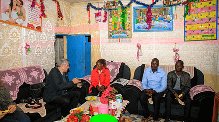 Brigid Kosgei im heimischen Wohnzimmer