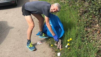Martin beim Plogging