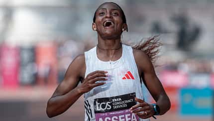 Tigst Assefa beim London-Marathon 2025