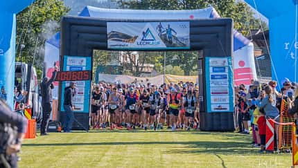Start zum Lechlauf in Weissenbach