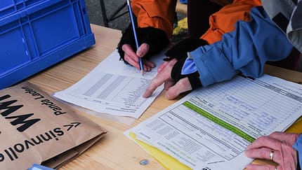 Startunterlagenausgabe bei den Ostschweizer WWF-Läufen