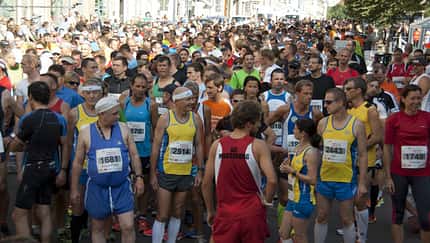 Mitteldeutscher Marathon Halle Startaufstellung