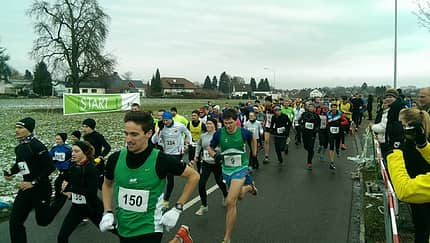 Grenzlauf Slamsach: Die Läufer des 11,2-km-Hauptlaufs