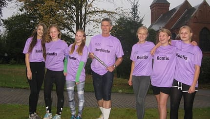 Die Marathon-Staffel des Kirchenlauftreffs Klein Wesenberg