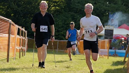 Benefizlauf Külsheimer Trail Run: Teilnehmer beim Zieleinlauf