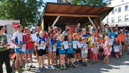 Siegerehrung zum Viechtacher Stadtlauf auf dem Bürgerfest