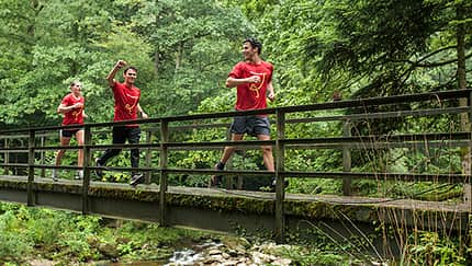 Beim Badisch-schwäbischen Grenzlauf geht es durch das schöne Murgtal.