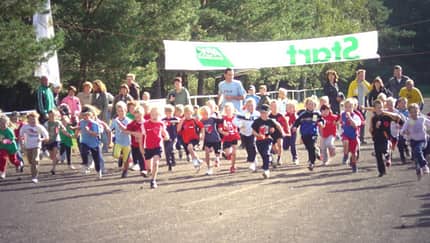 Start der Jüngsten beim Kalber Herbstcrosslauf